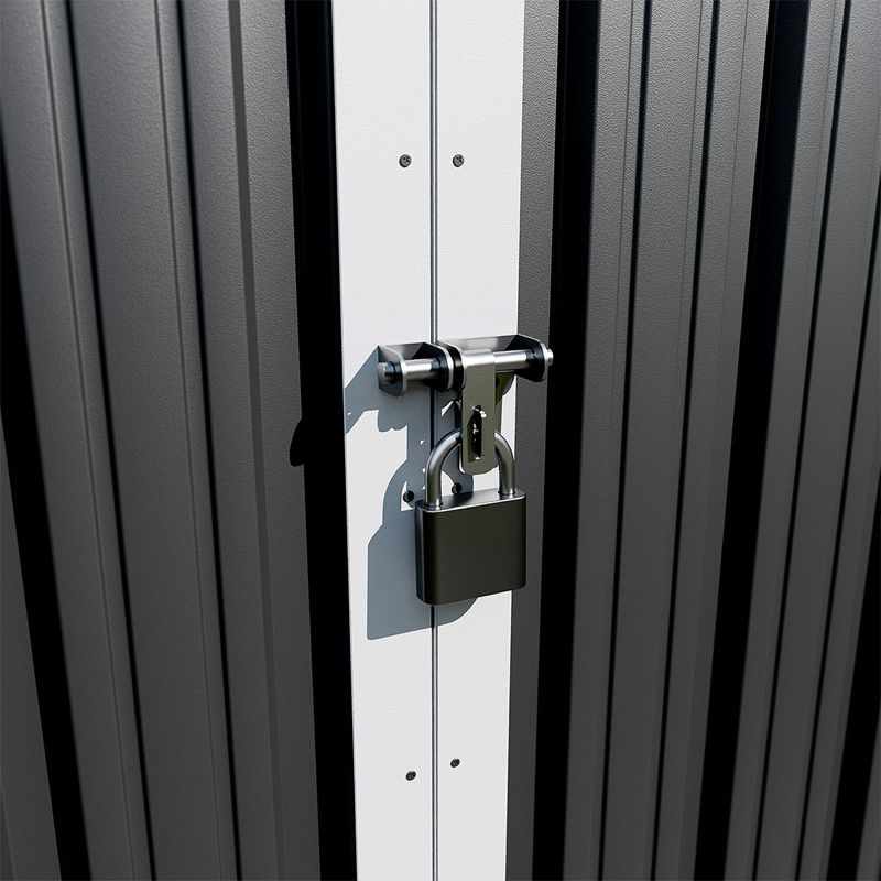 Domek metalowy NORDVIC Thor 2830 x 1890 mm, uchylne drzwi, Cold Grey 1 szt.