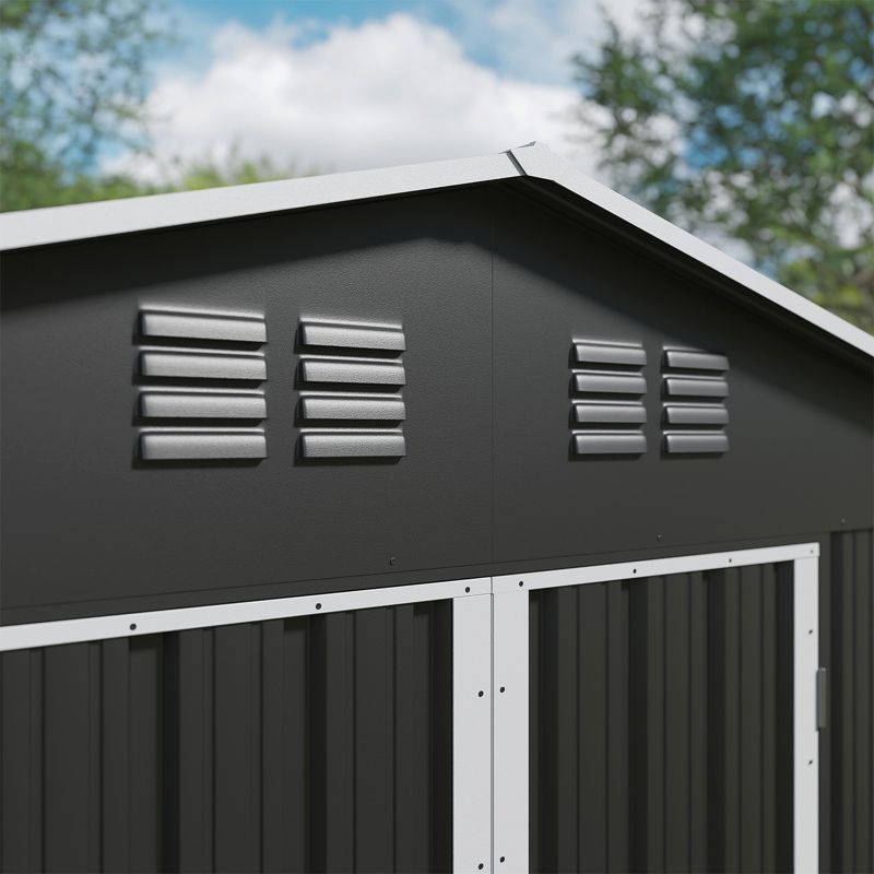 Domek metalowy NORDVIC Thor 2830 x 1890 mm, uchylne drzwi, Cold Grey 1 szt.