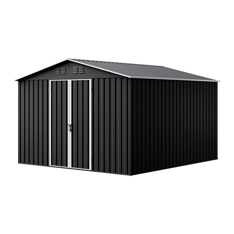 Domek metalowy NORDVIC Thor 283x313 cm, uchylne drzwi, Cold Grey 1 szt.