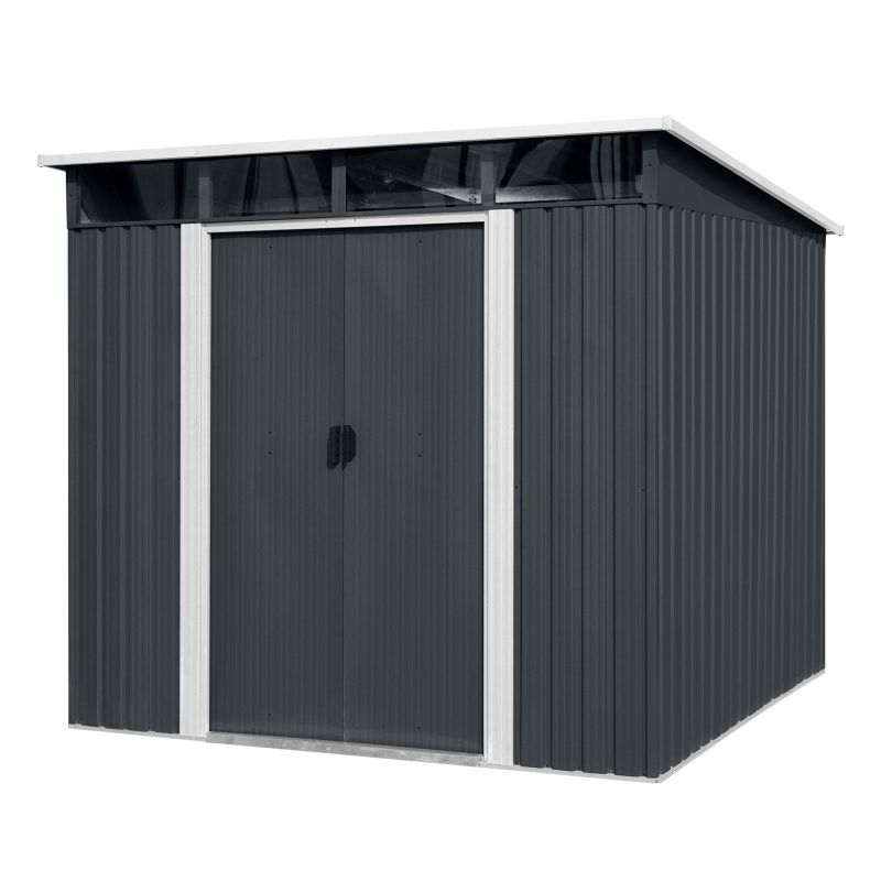 Domek narzędziowy 4iQ Group Stalowy 238x193x203 cm ze śwetlikiem 4,8m2 1 szt.