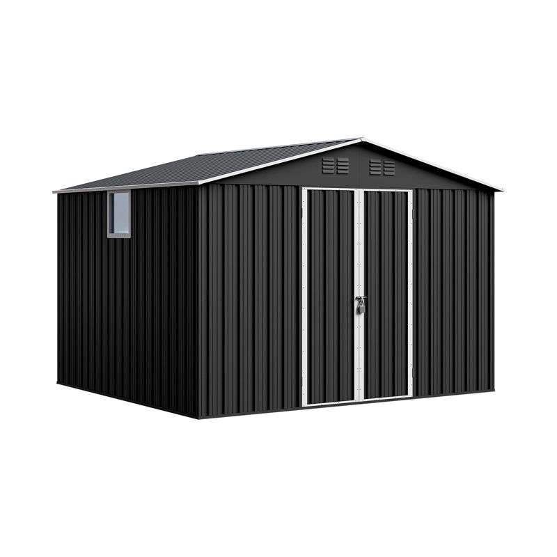 Domek narzędziowy metalowy NORDVIC Thor 2830x2510 mm, uchylne drzwi, Cold Grey 1 szt