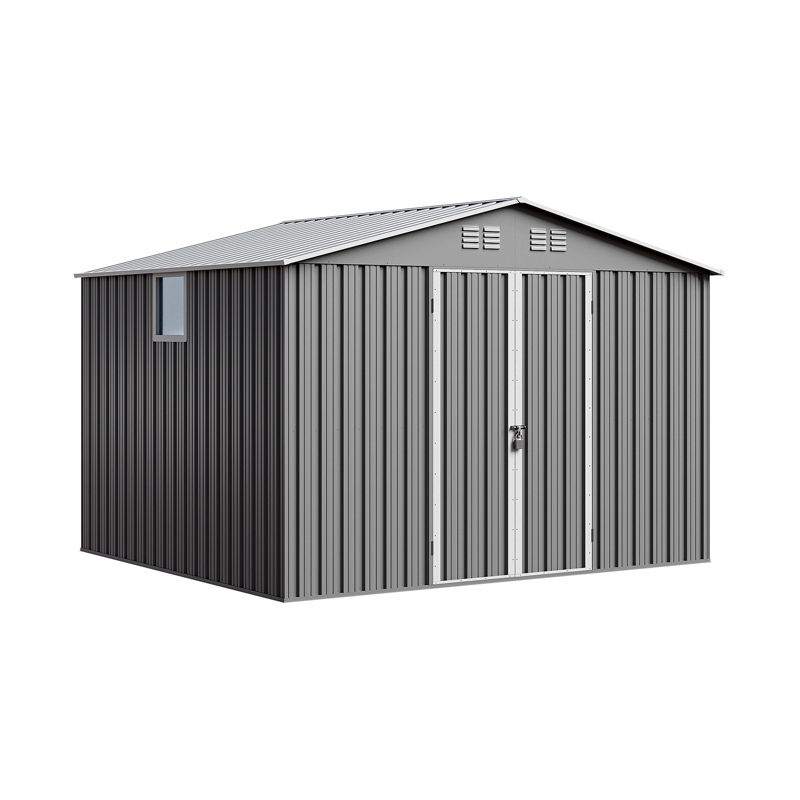 Domek narzędziowy metalowy NORDVIC Thor 2830x2510 mm, uchylne drzwi, Light Grey 1 szt.
