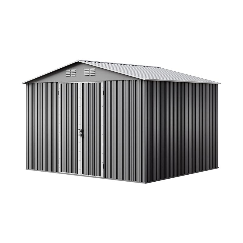 Domek narzędziowy metalowy NORDVIC Thor 2830x2510 mm, uchylne drzwi, Light Grey 1 szt.