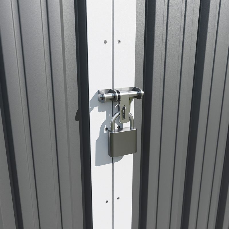 Domek narzędziowy metalowy NORDVIC Thor 2830x2510 mm, uchylne drzwi, Light Grey 1 szt.