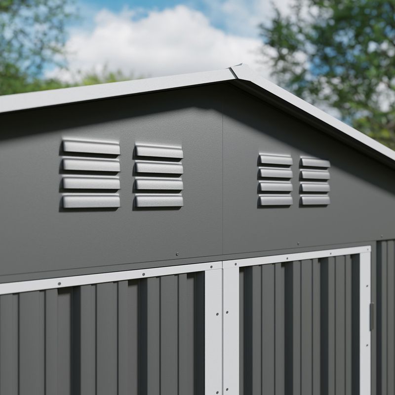 Domek narzędziowy metalowy NORDVIC Thor 2830x2510 mm, uchylne drzwi, Light Grey 1 szt.