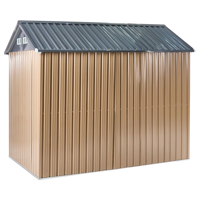Domek narzędziowy Nocciano 248 cm 161 cm Metal Brązowy 1 szt.