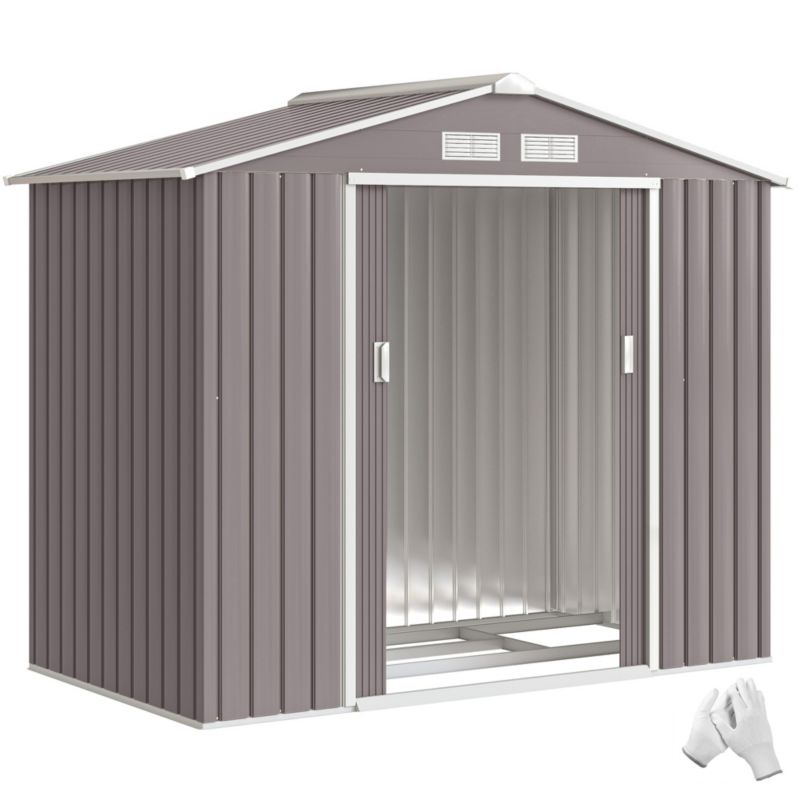 Domek narzędziowy Outsunny Szary 213L x 130B x 185H cm 1 szt.
