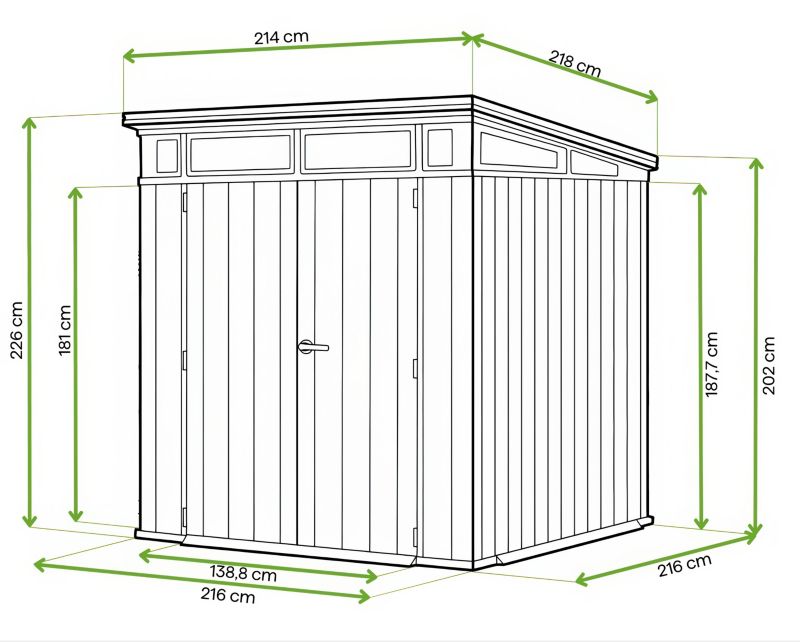 Domek narzędziowy PENTHOUSE 7x7 STORM GREY Signature Collection Keter z tworzywa sztucznego 1 szt
