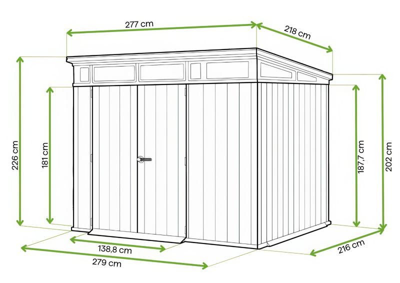 Domek narzędziowy PENTHOUSE 9x7 STORM GREY Signature Collection Keter z tworzywa sztucznego 1 szt