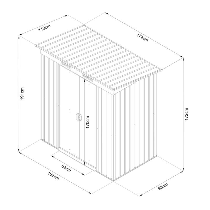Domek narzędziowy GoodHome metalowy 1,6 m2