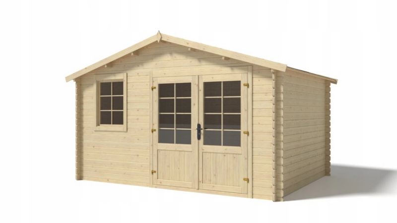 Domek ogrodowy ALTANKA 11,70 m2 - 3,90x3 m - 34 mm, drewniany, 1 szt.