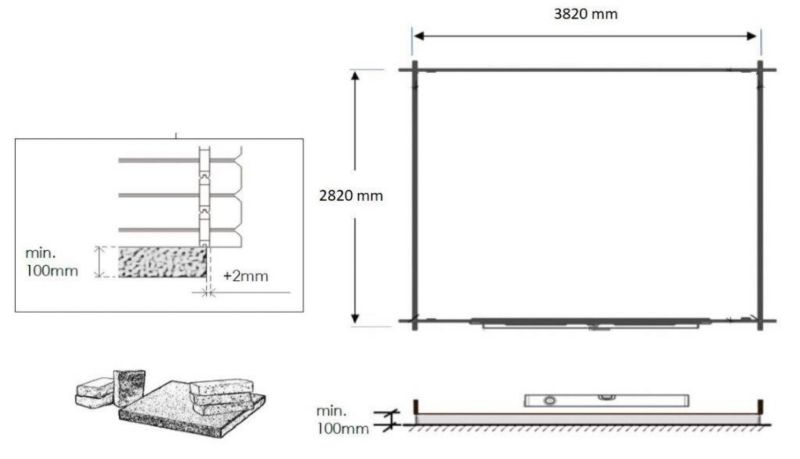 Domek ogrodowy ALTANKA 12 m2 - 4x3 m - 28 mm, drewniany, 1 szt.