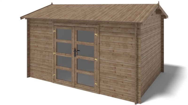 Domek ogrodowy ALTANKA 12 m2 - 4x3 m - 28 mm, drewniany, impregnowany, 1szt.