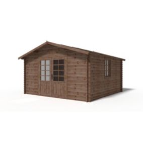 Domek ogrodowy ALTANKA 15,20 m2 - 3,90x3,90 m - 34 mm, drewniany, impregnowany, 1szt.