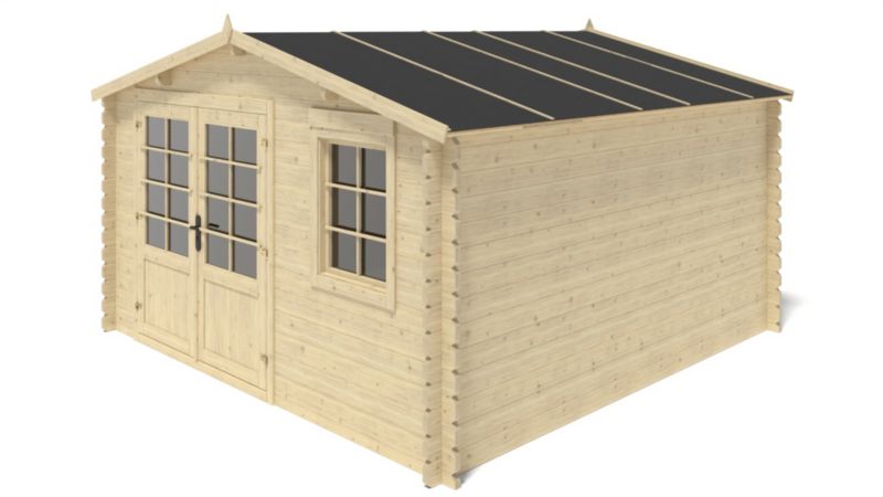 Domek ogrodowy ALTANKA 15,21 m2 - 3,90x3,90 m - 40 mm, drewniany, 1 szt.