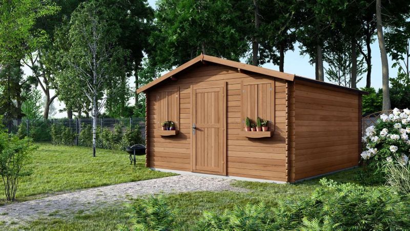 Domek ogrodowy ALTANKA 16 m2 - 4x4 m - 28 mm, drewniany, impregnowany, 1szt.