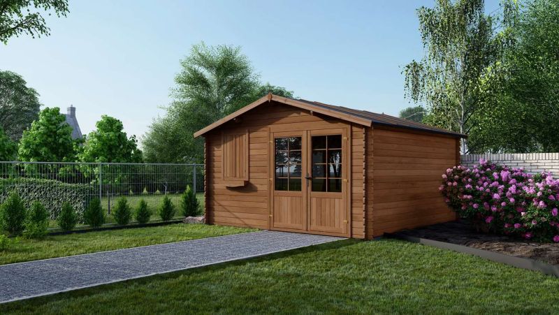 Domek ogrodowy ALTANKA 16 m2 - 4x4 m - 28 mm, drewniany, impregnowany, 1szt.