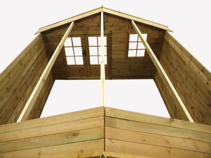 Domek ogrodowy ALTANKA 16 m2 - 4x4 m - 28 mm, drewniany, impregnowany, 1szt.