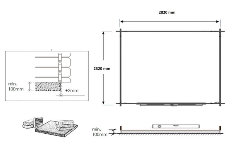 Domek ogrodowy ALTANKA 7,50 m2 - 3x2,50 m - 28 mm, drewniany, 1szt.