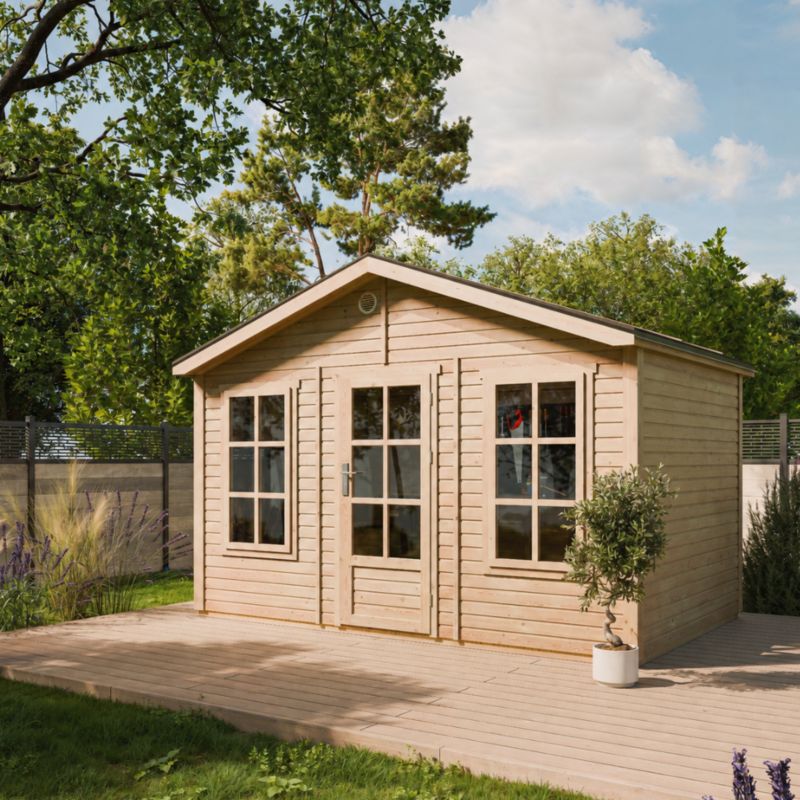 Domek ogrodowy drewniany bez podłogi Timbela M734 8.88 m² drewno naturalne grubość deski 17 mm 1 szt.