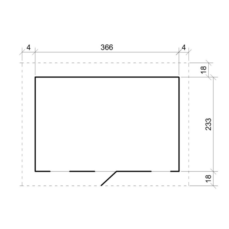 Domek ogrodowy drewniany bez podłogi Timbela M734 8.88 m² drewno naturalne grubość deski 17 mm 1 szt.