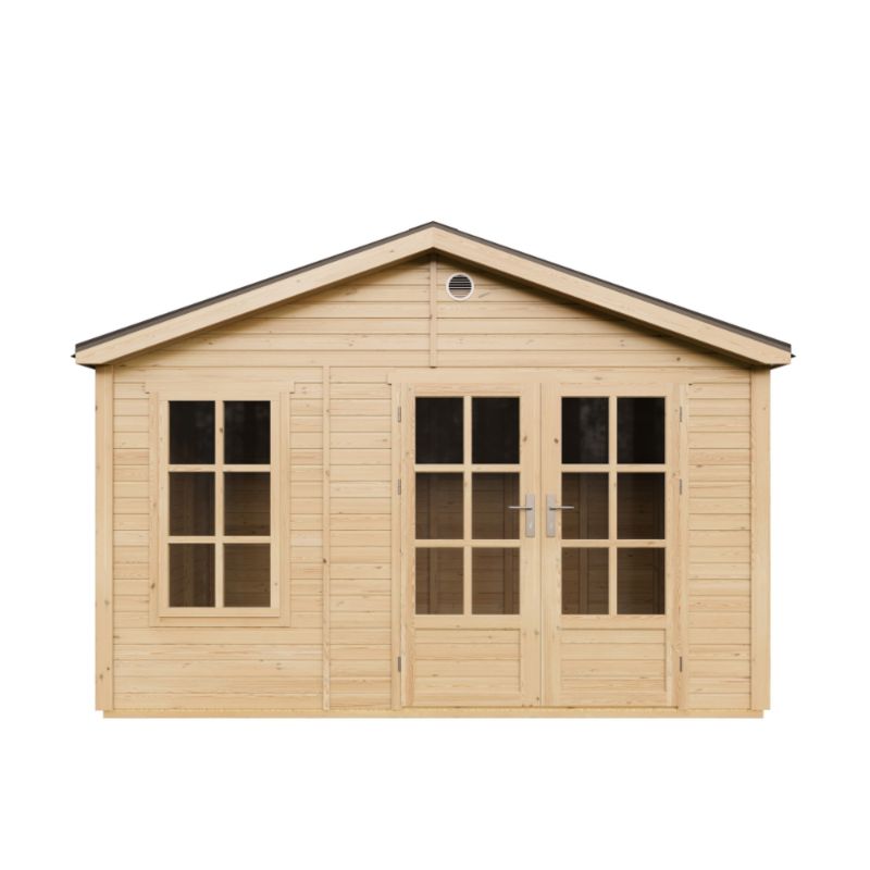 Domek ogrodowy drewniany bez podłogi Timbela M734A 8.88 m² drewno naturalne grubość deski 17 mm 1 szt.