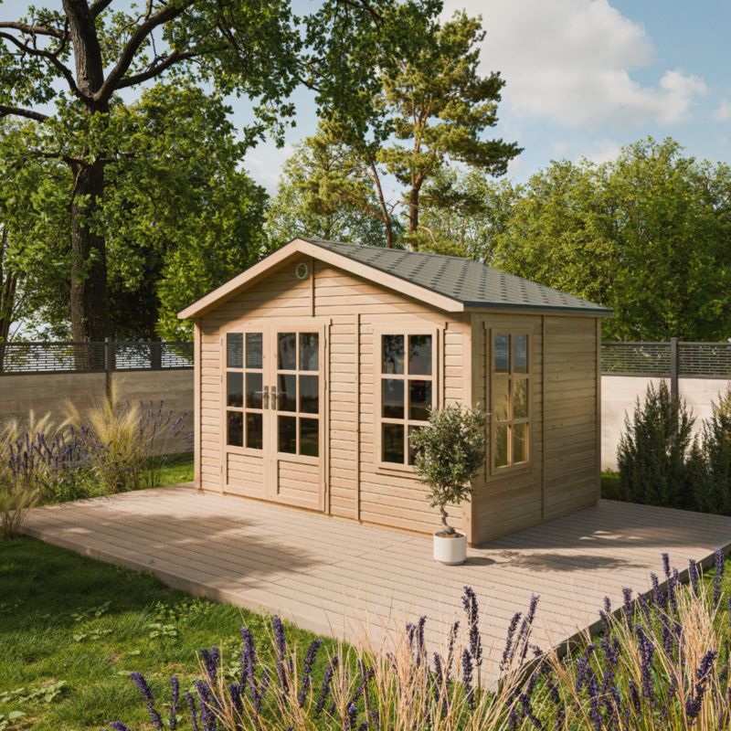 Domek ogrodowy drewniany bez podłogi Timbela M734A 8.88 m² drewno naturalne grubość deski 17 mm 1 szt.