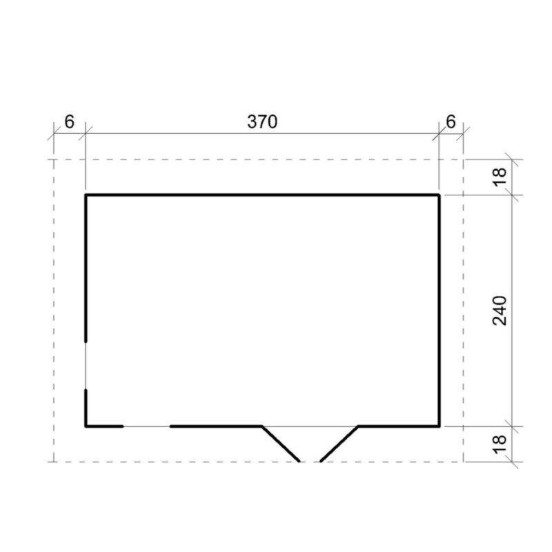 Domek ogrodowy drewniany bez podłogi Timbela M734A 8.88 m² drewno naturalne grubość deski 17 mm 1 szt.