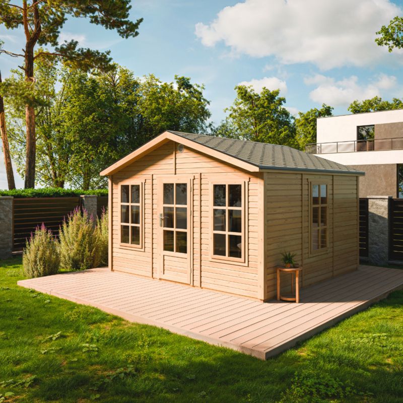 Domek ogrodowy drewniany bez podłogi Timbela M735 13.24 m² drewno naturalne grubość deski 17 mm 1 szt.