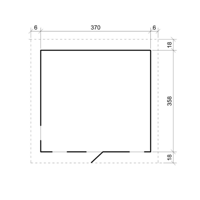 Domek ogrodowy drewniany bez podłogi Timbela M735 13.24 m² drewno naturalne grubość deski 17 mm 1 szt.