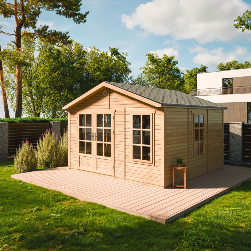 Domek ogrodowy drewniany bez podłogi Timbela M735A 13.24 m² drewno naturalne grubość deski 17 mm 1 szt.