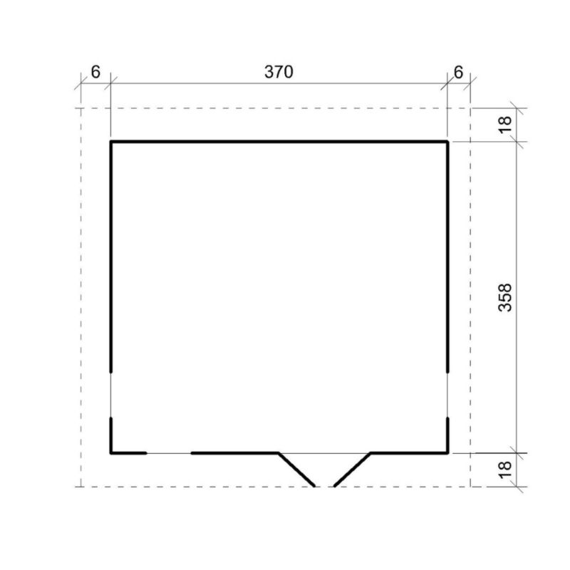 Domek ogrodowy drewniany bez podłogi Timbela M735A 13.24 m² drewno naturalne grubość deski 17 mm 1 szt.