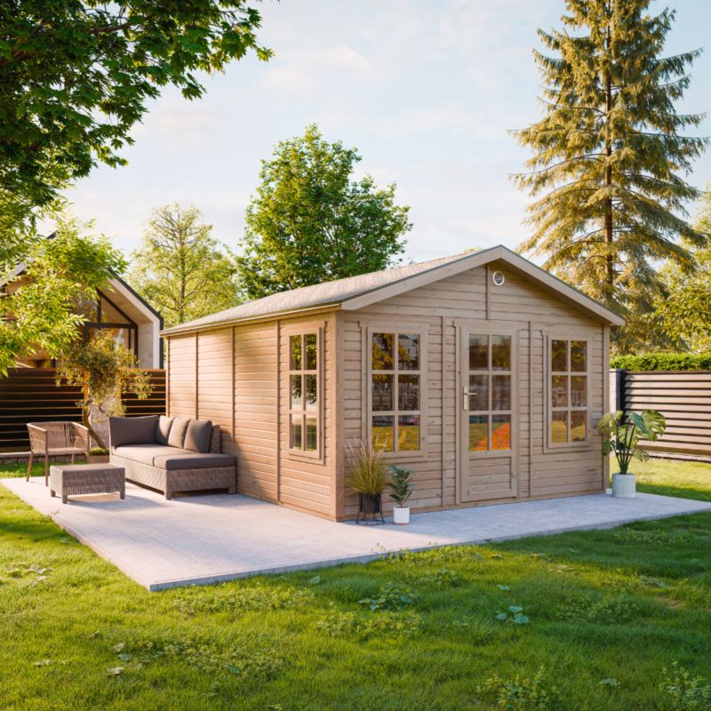 Domek ogrodowy drewniany bez podłogi Timbela M736 17.61 m² drewno naturalne grubość deski 17 mm 1 szt.