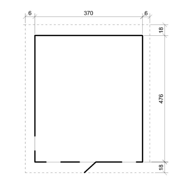 Domek ogrodowy drewniany bez podłogi Timbela M736 17.61 m² drewno naturalne grubość deski 17 mm 1 szt.