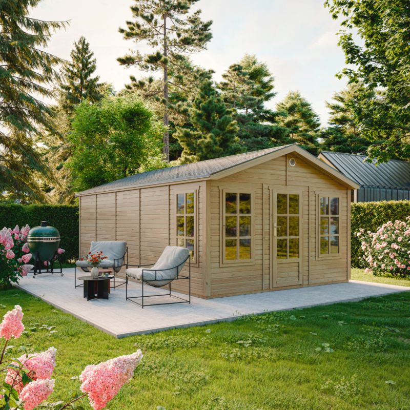 Domek ogrodowy drewniany bez podłogi Timbela M737 21.97 m² drewno naturalne grubość deski 17 mm 1 szt.