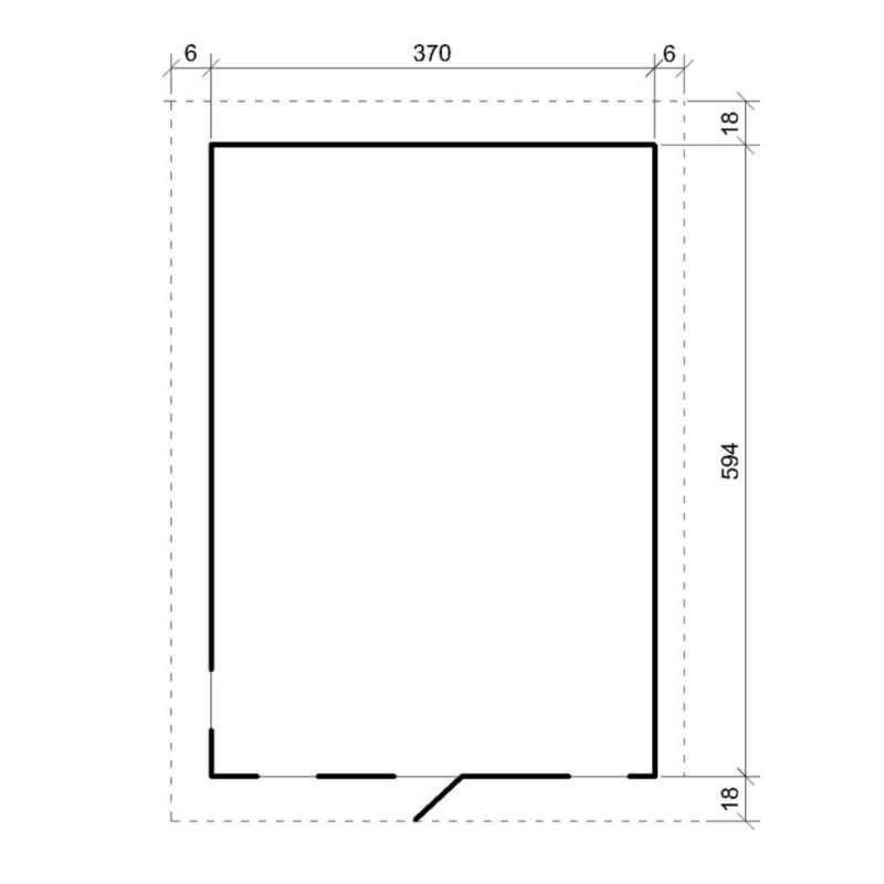 Domek ogrodowy drewniany bez podłogi Timbela M737 21.97 m² drewno naturalne grubość deski 17 mm 1 szt.