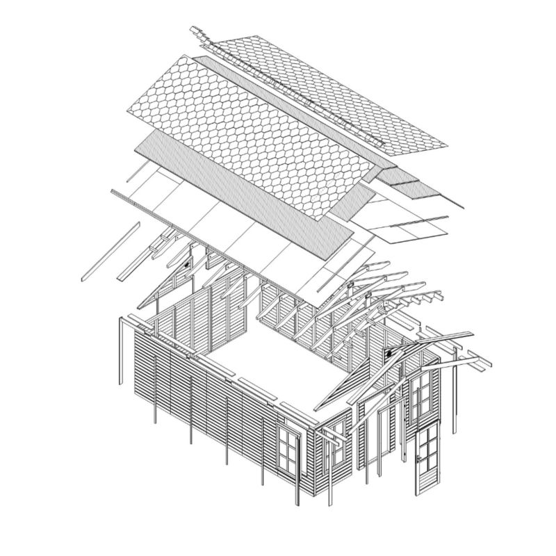 Domek ogrodowy drewniany bez podłogi Timbela M737 21.97 m² drewno naturalne grubość deski 17 mm 1 szt.