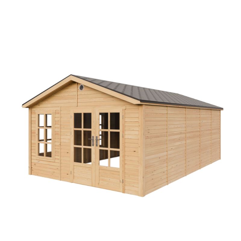 Domek ogrodowy drewniany bez podłogi Timbela M737A 21.97 m² drewno naturalne grubość deski 17 mm 1 szt.