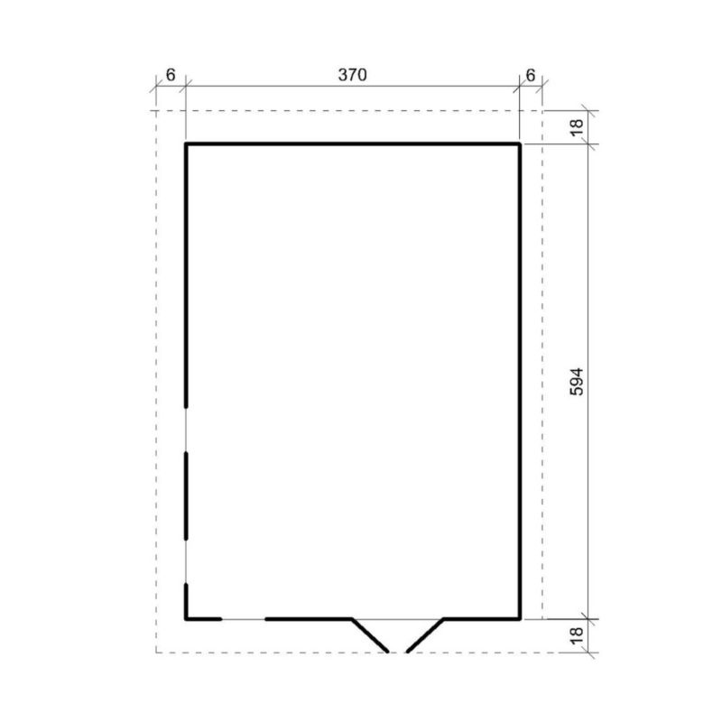 Domek ogrodowy drewniany bez podłogi Timbela M737A 21.97 m² drewno naturalne grubość deski 17 mm 1 szt.