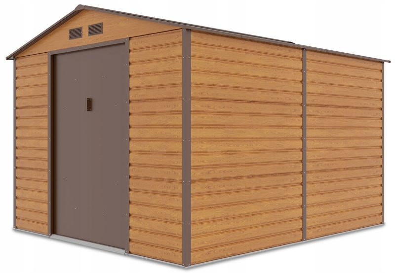 Domek Ogrodowy Hardmaister Narzędziowy na Narzędzia Szopa Montreal 277x323cm Metalowy Oak Brown 1 szt