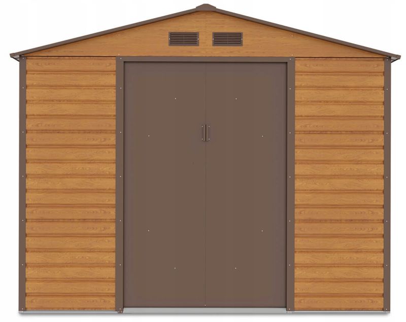 Domek Ogrodowy Hardmaister Narzędziowy na Narzędzia Szopa Montreal 277x323cm Metalowy Oak Brown 1 szt
