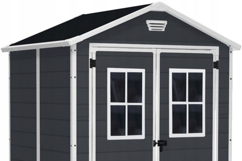 Domek ogrodowy Keter Manor Beretuil 6x5 185x152x226cm 2.81m² Ciemnoszary 1szt.