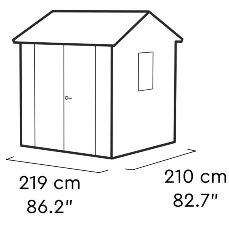 Domek ogrodowy Keter Newton Plus 757/775 brązowy 230x223,8 cm, 1 szt.