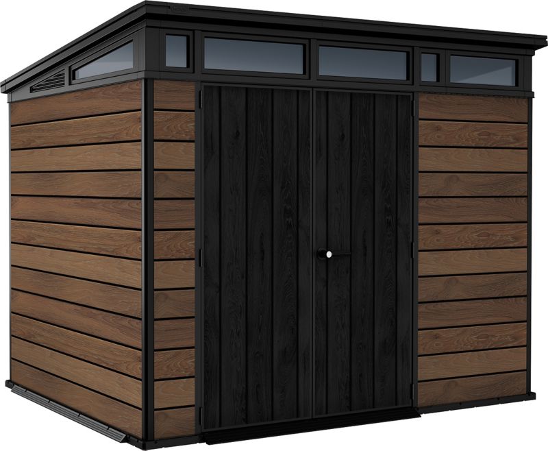 Domek ogrodowy Keter Signature 9x7 Walnut Brązowy Orzech technologia Decocoat  1 szt.