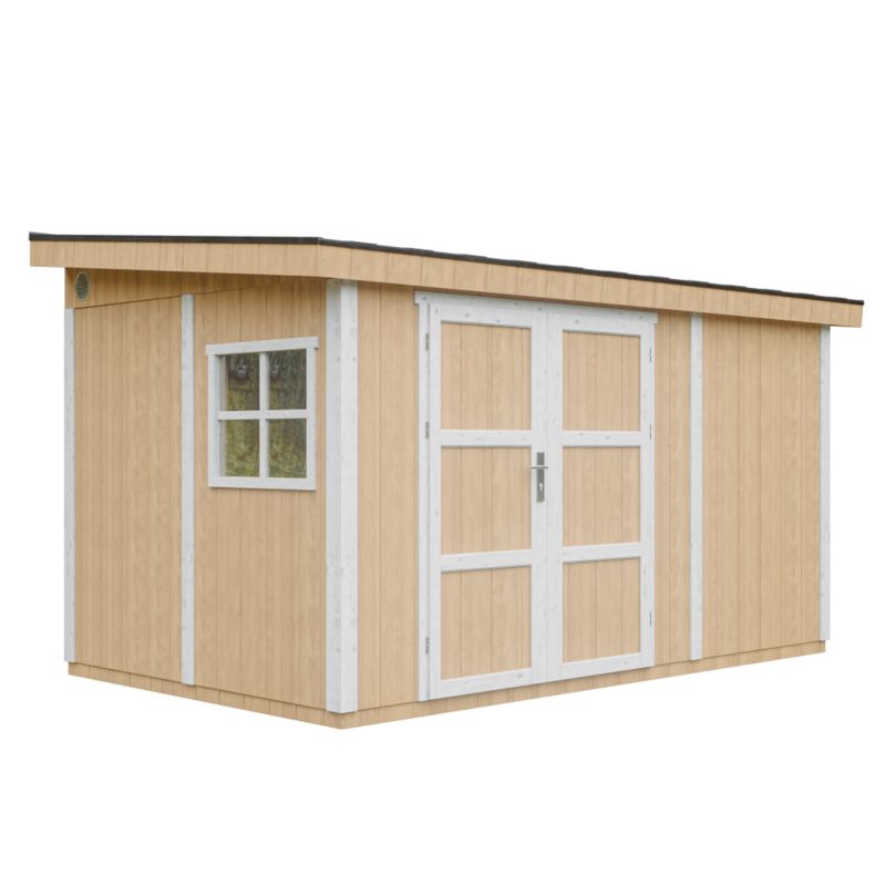 Domek ogrodowy najwyższej jakości Timbela M939-HARVEST HONEY 8.68 m² z podłogą i ścianą boczną 1szt.