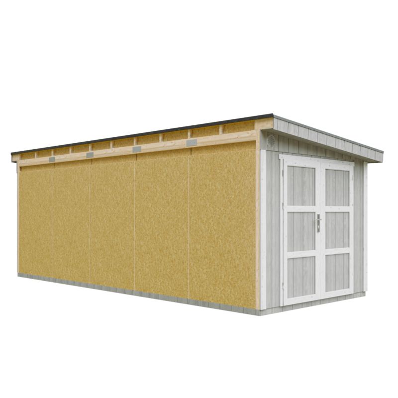 Domek ogrodowy najwyższej jakości Timbela M941-TUNDRA GREY 14.30 m² z podłogą i ścianą boczną 1 szt.