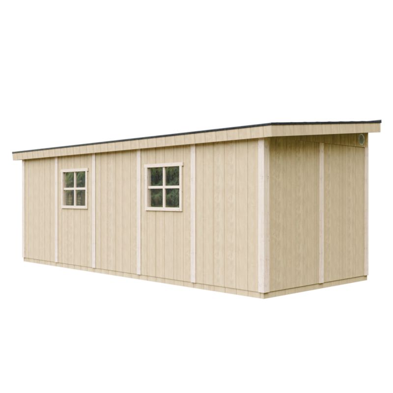 Domek ogrodowy najwyższej jakości Timbela M941-TUNDRA GREY 14.30 m² z podłogą i ścianą boczną 1 szt.