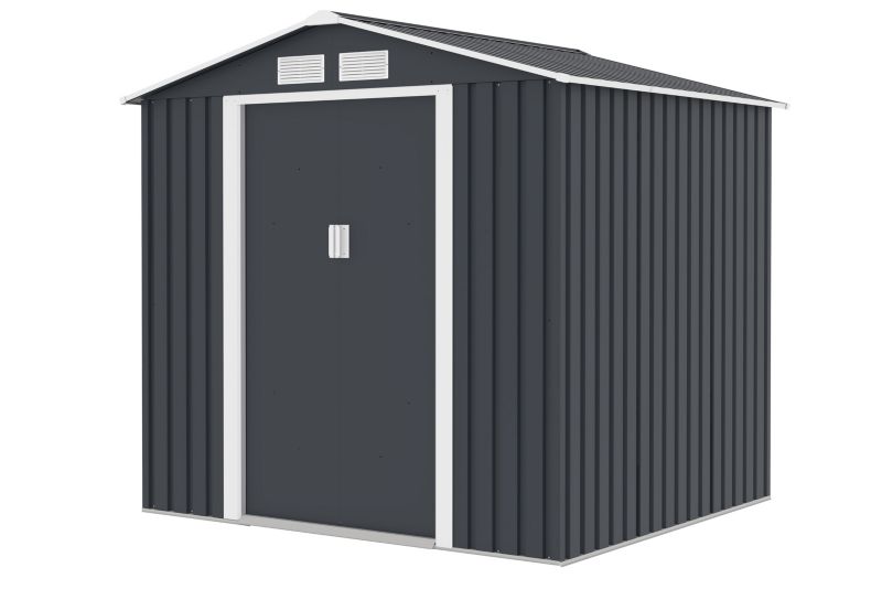 Domek Ogrodowy Narzędziowy Metalowy na Narzędzia VECTOR 7x6 201x190cm Garaż