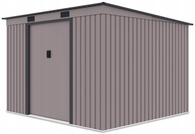Domek Ogrodowy Narzędziowy Metalowy OREGON 261x241cm Schowek na Narzędzia 1 szt