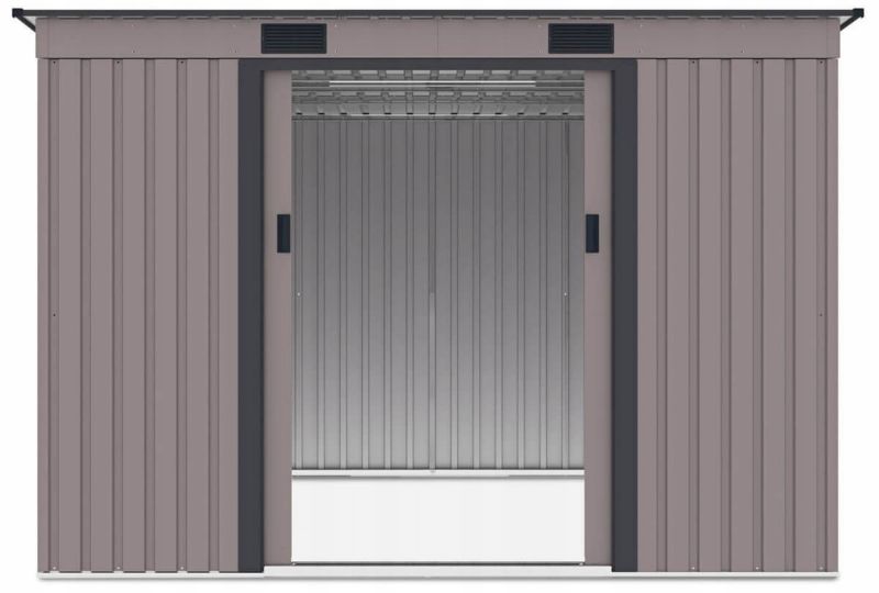 Domek Ogrodowy Narzędziowy Metalowy OREGON 261x241cm Schowek na Narzędzia 1 szt